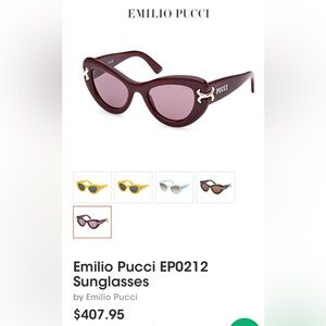 Emilio Pucci Shiny Violet Bordeaux Sunglasses